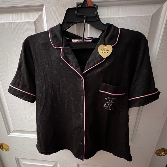 Juicy Couture Black Crown 2-piece Sleepwear Set - Picture 1 of 3